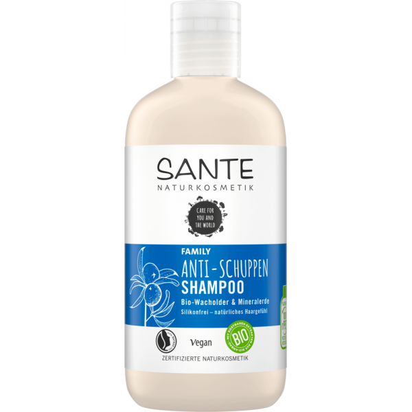 Anti-dandruff shampoo with organic juniper Sante life - clay, healthy and 250 Family, oil a - products for Organic Feelgreen.lv ml